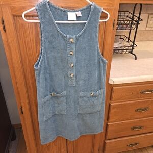 Christopher & Banks Teal Corduroy Dress